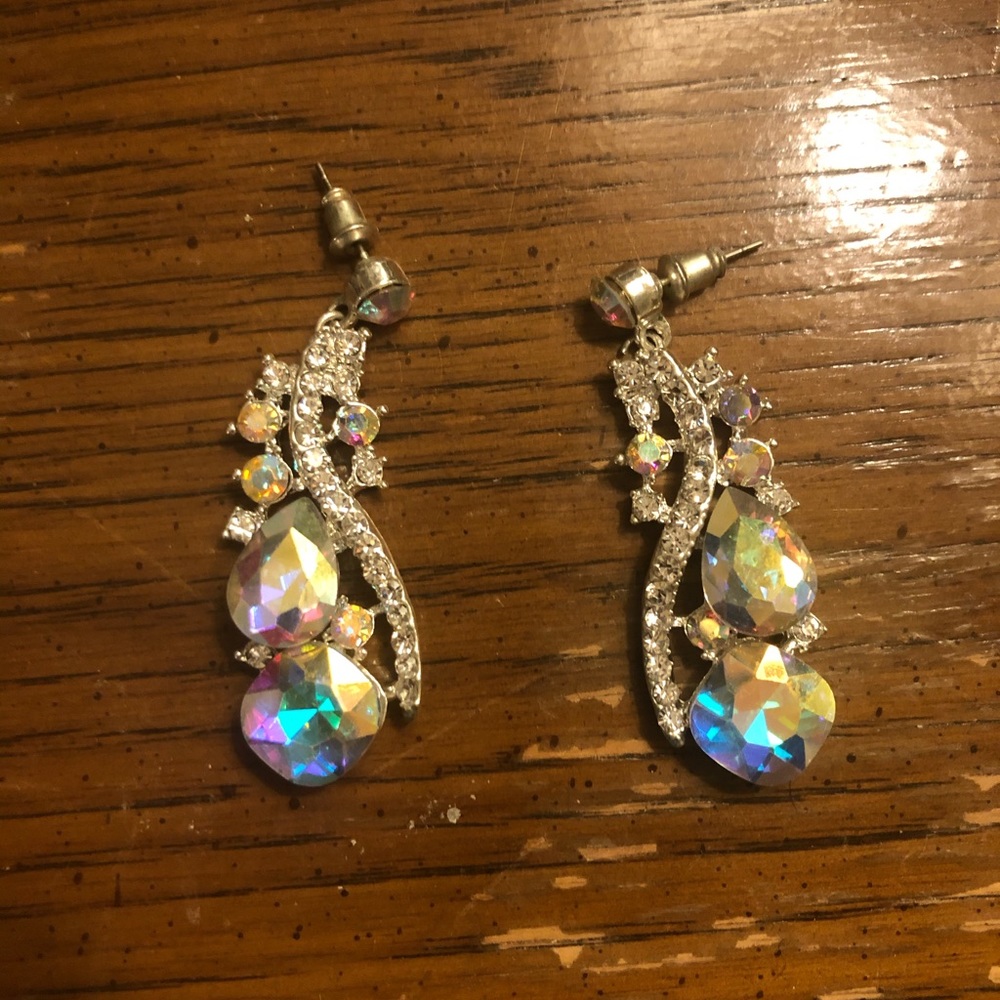 Crystal Dangly Prom Earrings